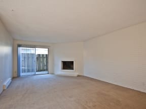 Menlo Manor living area fireplace