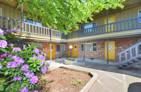 our apartments showcase a beautiful courtyard