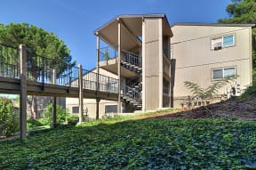 an image of an apartment building with stairs