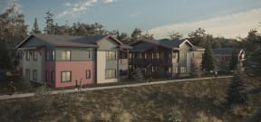 Property artist rendering with multi-use path