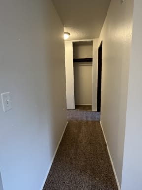 a room with a table and a window