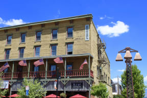 Truckee, view of hotel building