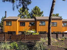 this prefabricated home has been designed to take advantage of the surrounding views