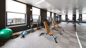 Two Level Fitness Center at The Stott, Detroit, Michigan