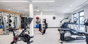 Free weights, Life Fitness Cardio & Peloton Bike