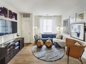 furnished apartment model living room