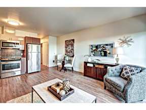 Living Room With Kitchen at Ruth Court Apartments, Washington, 98112