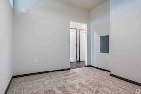 One bedroom studio with carpet located at Deforest Yards in DeForest, WI
