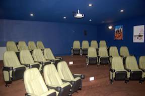 row of yellow seats in theater at Palmera, South Carolina