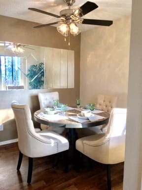 Spacious dining area off the kitchen at The Oaks Apartments, Upland, CA, 91786