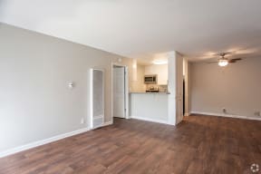 Wood Floor Living Room at Charter Oaks Apartments, California
