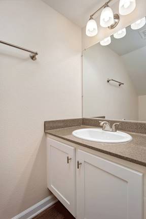 Bathroom Inbuilt Wash Basin at Wilbur Oaks Apartments, Thousand Oaks, 91360