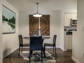 Artistic Finished Dining Room at Edgewater Apartments, Boise, ID
