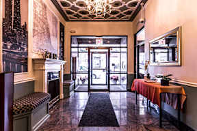 Atrium Style Lobby at 14 West Elm Apartments, Chicago, IL