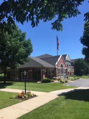 Beautifully Landscaped Grounds With Walking Trails at Nicolet Highlands Apartments 55+, Depere, Wisconsin