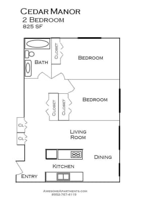 Cedar Manor Apartments floorplan