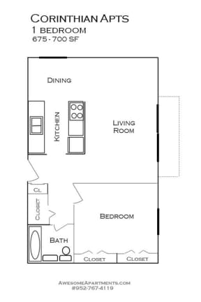 Corinthian Apartments floorplan
