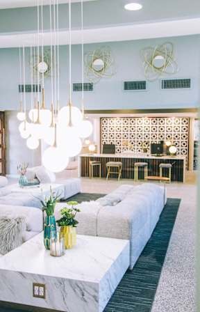 resident lobby in apartments near zilker park