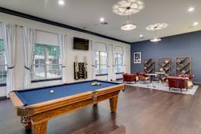game room with a pool table