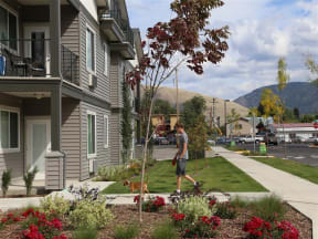 Outdoor Walking Paths at Corso Apartments, Missoula, MT