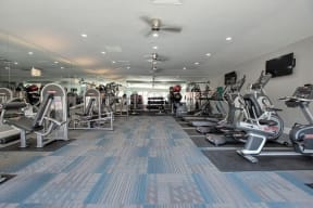 Gym with Fitness equipment apartments for rent in Pittsburg, CA 94565 l Kirker Creek Apartments