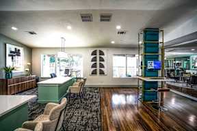 resident lounge in apartments near the domain