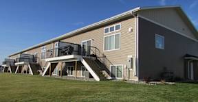 townhomes, patio, exterior
