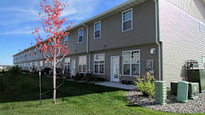 exterior, patio, townhome