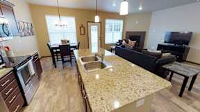 granite countertops, cabinets