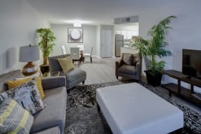 furnished apartment living room at Carol Stream Crossing