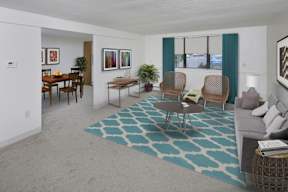 Living Room Area at Oxford Apartments Stoughton