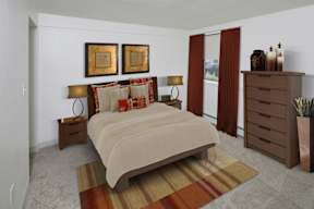 Bedroom at Oxford Apartments Stoughton