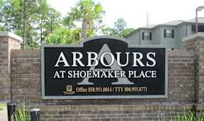 Elegant Entry Signage at Arbours at Shoemaker Place, Defuniak Springs