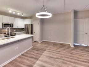 Open Air Kitchen Space at The MilTon Luxury Apartments, Illinois, 60061