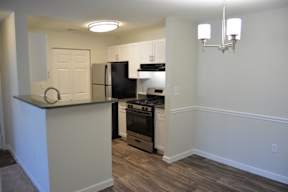 Wood Flooring in Renovated Apartment Kitchens