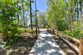 Walking Trail with Cement Path at Avaya Ridge Apartments, Washington