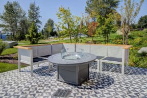 Outside Community Patio at Avaya Ridge Apartments, Renton, 98055