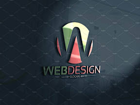 create a professional 3d logo for a web design company