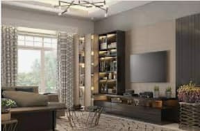 a living room filled with furniture and a flat screen tv