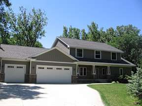 a house with a gray roof