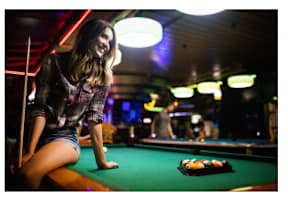 Residents playing billiard