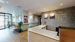 the lobby or reception area of an amazing place to live