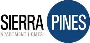 the serra apartment homes logo and the sierra pines apartments logo