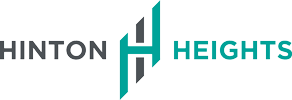 The image shows a logo with the text "HINTON HEIGHTS" in a stylized font.