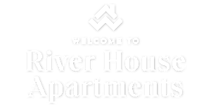 A black and white image welcoming people to River House Apartments. at River House Apartments, Norfolk, VA