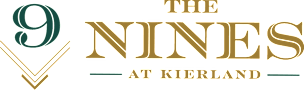 The image displays the text "THE NINES AT KIERLAND" with a large number 9 on the left.