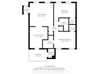 West Oak 2Bed 2 Bath Floorplan at West Oak Apartments, Wake Forest, NC 27587