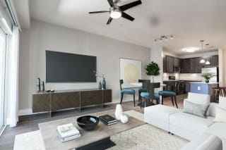 Living Area With Kitchen at 800 Carlyle, Virginia