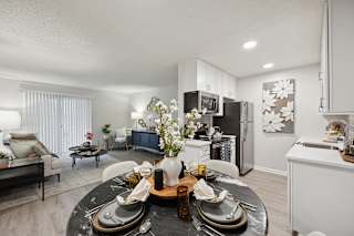 our apartments offer a spacious living room dining room and kitchen at St. Andrews Reserve, North Carolina, 28412