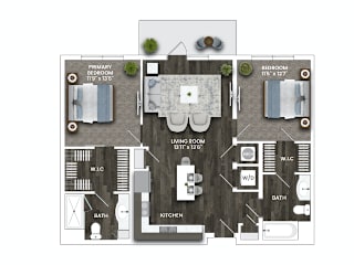 B1B Floor Plan at La Unión, Tampa, FL